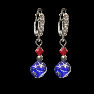 White House Historical Association Blue Crystal Earring with Cubic Zirconia Accent Flash Sale
