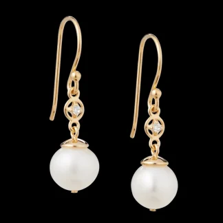 White House Historical Association Cubic Zirconia Pearl Drop Earrings Cheap