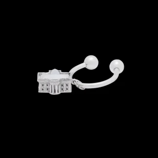 White House Historical Association 3D White House Sterling Silver Key Chain Discount