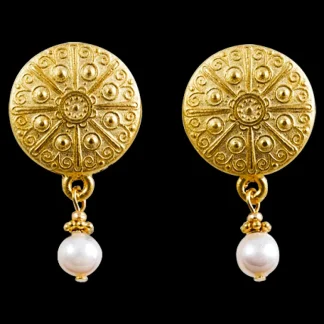 White House Historical Association Eisenhower China Medallion Clip Earrings Cheap