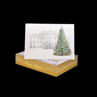 White House Historical Association Embossed White House with Foil Print Tree Card Set Sale