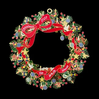 White House Historical Association 2023 Ornament Decorative Wreath (10”) Clearance