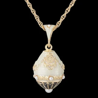 White House Historical Association Pearl North Portico Egg Pendant New