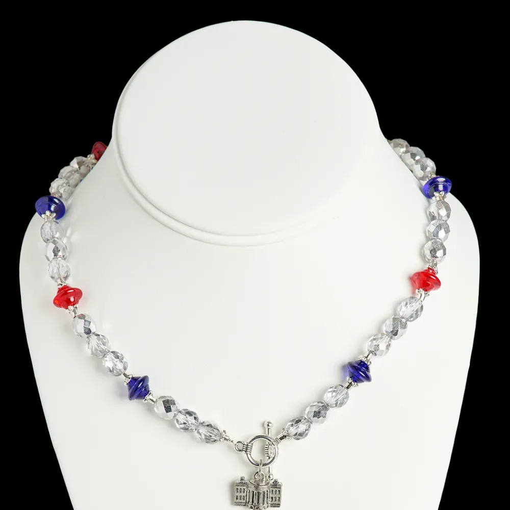 White House Historical Association Red, White, and Blue White House Charm Necklace Clearance