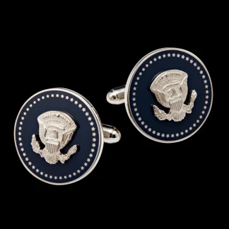 White House Historical Association Silver and Navy Truman Seal Cufflinks Clearance