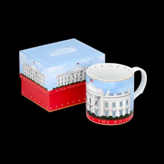 White House Historical Association The People's House, White House Red with Gold Mug Outlet