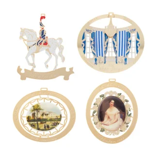 White House Historical Association 1990 to 1993 White House Christmas Ornaments, Sold as a Set of Four Cheap