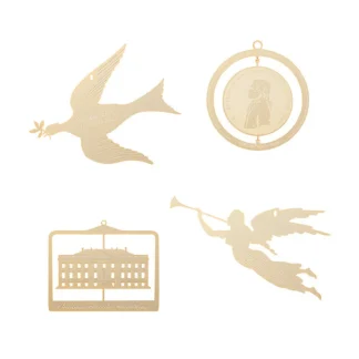 White House Historical Association 1981 to 1984 White House Christmas Ornaments, Sold as a Set of Four Shop