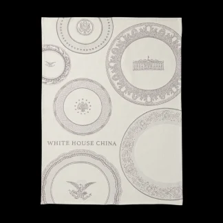 White House Historical Association White House China Tea Towel Best Sale