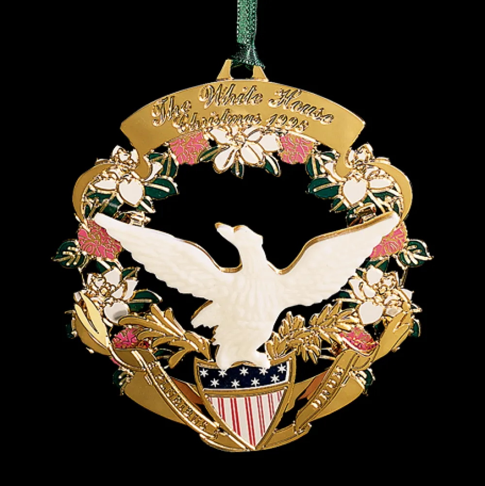 White House Historical Association 1998 White House Christmas Ornament, The American Bald Eagle and Shield Cheap
