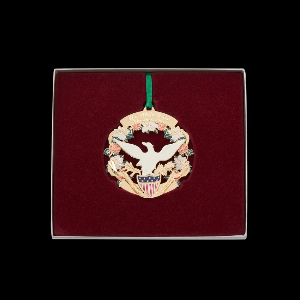 White House Historical Association 1998 White House Christmas Ornament, The American Bald Eagle and Shield Cheap