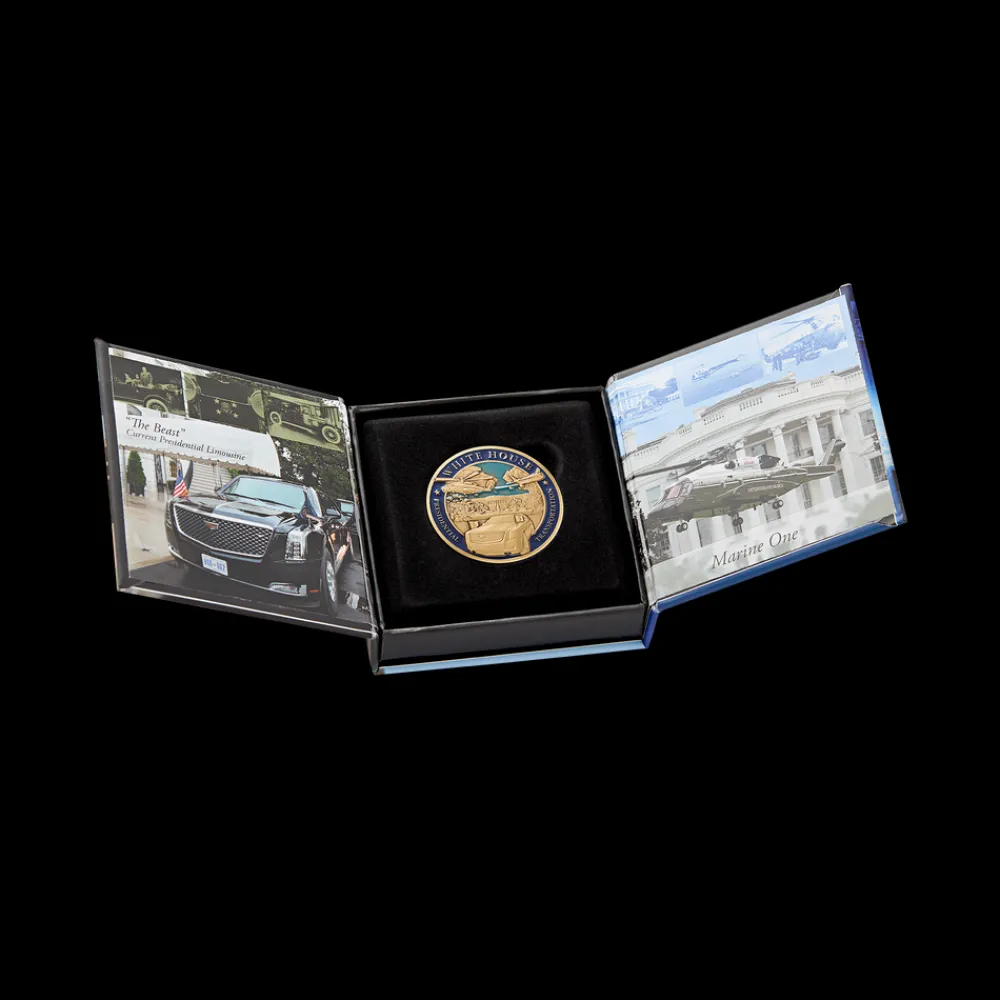 White House Historical Association White House Presidential Transportation Challenge Coin with Color Fill Sky Online