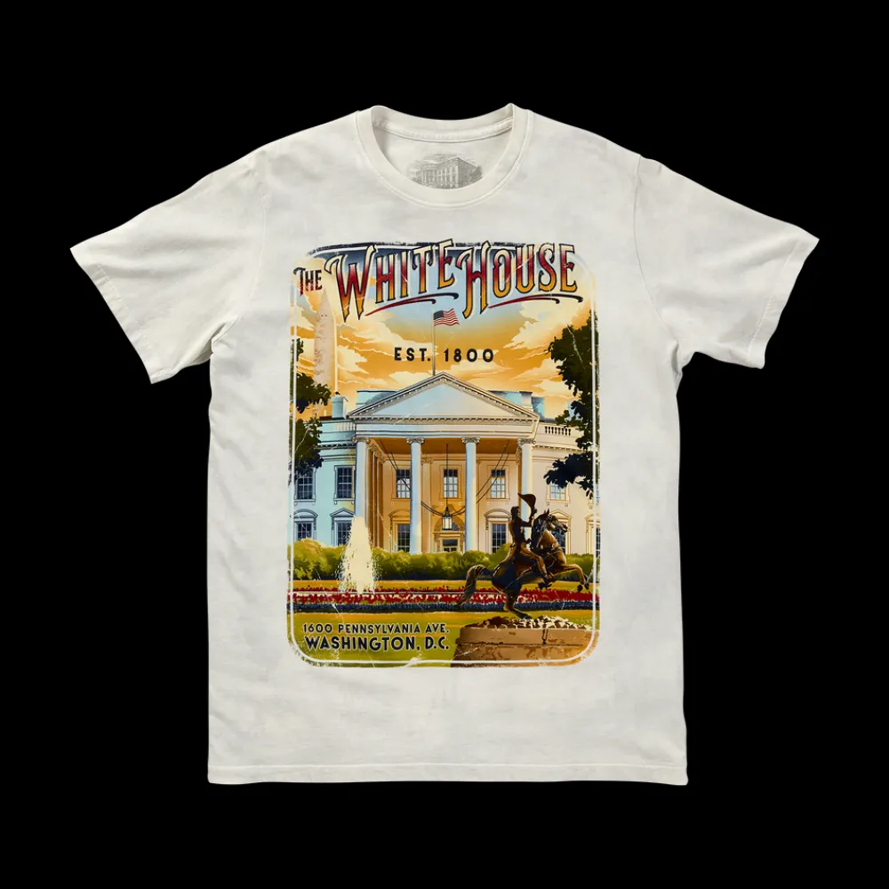 White House Historical Association White House Vintage Poster Graphic T-Shirt Store